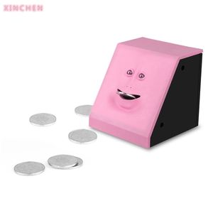 Face Money Eating Box Piggy Bank Cat Saving Box Coins Box Money Coin Saving Bank for Children Gift Candy Machine Home Decoration LJ201212