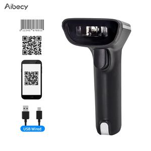 Manual de Aibecy Handheld D D QR Barcode Scanner USB Wired Bar Code Reader Suporte Two Way Digitalização Contínua Auto