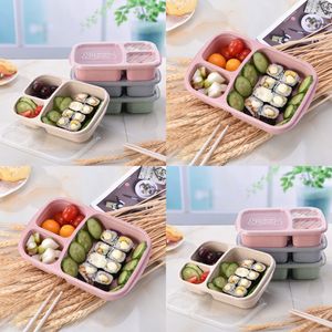 Seyahat Açık Havada Taşınabilir Öğle Yemeği Kutuları Plastik Kare Bento Kek Kılıfları Mutfak Ayrı Gıda Saklama Kapları İş Yeni Varış 3 2HH F2