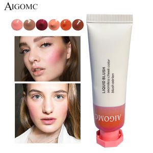 Liquid Blush Cosmetics Blusher Gel Creamy Rouge 6 Colors Long Lasting Natural Cheek Blush Face Contour