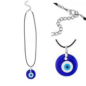 Collana di fascino dell'occhio diabolico blu, Mati greco, Hamsa, Nazar, gioielli degli occhi diabolici degli uomini, collane del pendente della catena della corda 30mm