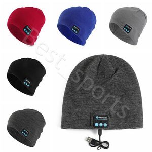5 Renkler Bluetooth Kulaklık Şapka Müzik Bere Kap 21.5 * 20.5 cm Kablosuz Akıllı Kış Sıcak Örme Kapaklar CYZ2868 50 adet