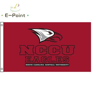 NCAA North Carolina Central Eagles-Flagge, 3 x 5 Fuß (90 x 150 cm), Polyester-Flagge, Banner-Dekoration, fliegende Hausgarten-Flagge, festliche Geschenke