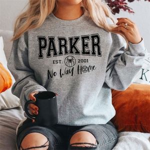 Sem Home Super-herói Suéter Parker Est 2001 Stark Industries Peter Parker Hoodie Vintage Tom Holland Crewneck 220311