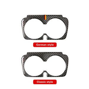 Bilstyling kolfibervattenkopphållare ramklistermärke för Mercedes Benz C Class W205 C180 C200 C300 GLC Accessories269o