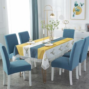 European Table Cloths Cotton Linen Dining Table Chair Cover Tea Rectangular Household Home Textiles High Quality Fast Shipping
