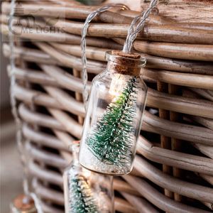 Tree Glass Jar Bottle String with 20 LED Battery operated for Wedding Party Fairy Lights Christmas Deocration Y200603