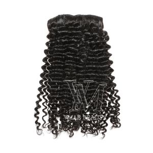 Vmae peruvian 100 dziewiczy ludzkie włosy 140G 160G Kinky Curly Clip INS Włosy przedłużanie Modna miękka 11a Naturalna czarna