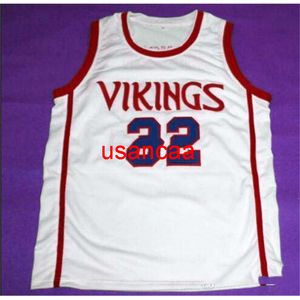 Homens Vintage Custom XXS-6XL #32 Vikings Johnson High School College Jersey ou personalizado qualquer nome ou número