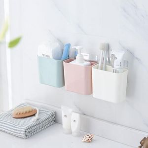 Suction Cup Storage Rack Bad Sink Soap Cosmetic Makeup Brush Boxes Kitchen Sponge Scouring Pads Organizer Holder1
