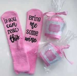 Женщины Мужчины Unisex Носки Если вы можете прочитать Bring Me кофе Смешные носки Cute Письмо Носок KKA8130