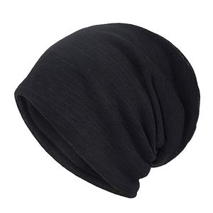 New fashion solid color all season thin men's and women's soft Baotou hat