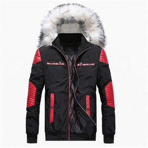 Men Long Coat With Big Fur Collar Fashion Outdoor Hooded Down Jacket Man Designer Zipper Lapel Neck Thicken Coats Removable Hat Outerwear