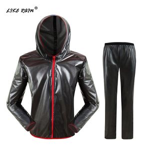 COME LA PIOGGIA Impermeabile Impermeabile Uomo Outdoor Equitazione Tuta da Pioggia Moda Donna Antivento Antipioggia Giacca Antipioggia Moto Impermeabile RC01 Y200324