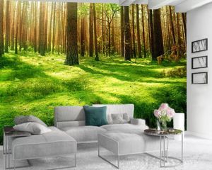 モダンな壁画の3D壁紙3D壁紙のための子供たちの客室の処女の森の木リビングルームの寝室テレビの背景壁の壁紙