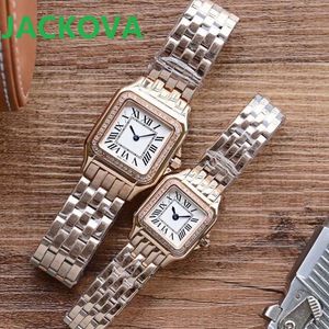 Fashion Mens Women Diamonds Ring Watches Square Roman Dial Quartz Movement 316L Stainless Steel Couples Style Classic Wristwatches reloj de lujo