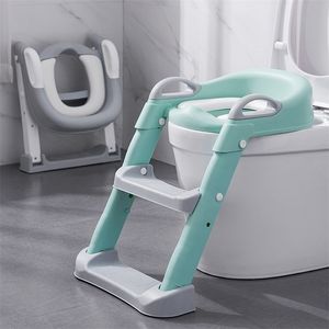 Toilet Seat Potty Training Seat Urinal for Boys Folding Chair Stool Staircase Toilet Ladder for Baby Toddler Girl Safe Potties 201117