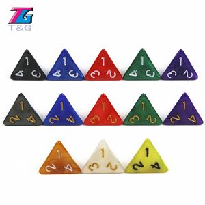 TRPG D4 Dice for DND 4 Sided Games Dices Rich Colors Desktop Polyhedral Set ,as Gift