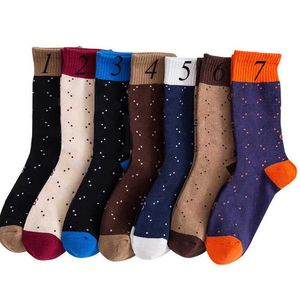 Calcetines con letras para mujer y niña, 7 colores, calcetines de algodón con letras informales para regalo, medias de moda para fiesta, precio al por mayor