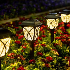 Solar Pathway Lights Outdoor, 4 Pack LED Solar Landscape Lights, Waterproof Solar Powered Pathway Lights for Yard, Patio, Landscape, Walkway