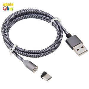 Magnetic Cable Micro USB Type C Fast Charging Wire Cord For Samsung Xiaomi Huawei Flowing LED Lighting Magnet Charger 100pcs