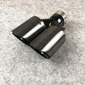 1 peça lustrosa fibra preta de carbono akrapovic tubulação de escape para todos os carros aço inoxidável AK muffler ponta