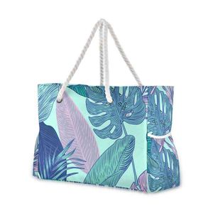 Whole Market Shopper Bag Oversize Reusable XL Livsmedelsbutik Tote Beach Bag med bomulls axelremmar