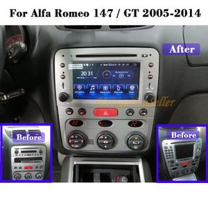 CAR DVD Autoradio för Alfa Romeo 147 GT 2005-2014 Android Radio CarPlay Car Stereo GPS Navigation Bluetooth IPS Pekskärm DVD-huvudenhet Uppgradering