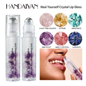 Handaiyan Crystal Roll-On Lip Gloss Fuktgivande Läpp Balm Kvinnor Makeup Roll-On Lip Gloss