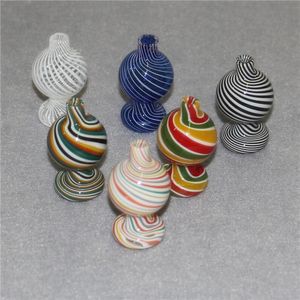 2pcs smoking 25mm OD Colorful Bubble Carb Cap Wig Wag Dome 2mm 3mm 4mm Thick For Quartz Banger Nail Glass Bongs Oil Rig