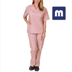 Medigo-019 Estilo Mulheres Scrubs Tops + Pant Homens Hospital Uniforme Cirurgia Scrubs Camisa Manga Curta Enfermagem Uniforme Pet Cinza Anatomia Doctor Workwear