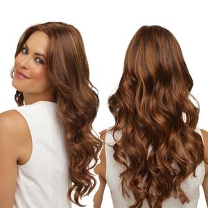 Parrucca sintetica ondulata riccia da 70 cm Simulazione Parrucche per capelli umani Posticci per donne in bianco e nero Perruques 103B