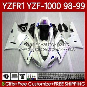 YAMAHA YZF-R1 YZF1000 YZF R 1 1000グロスホワイトCC YZFR1 98 99 00 01ボディワーク82NO.82 YZF R1 1000CC 1998 1999 2000 2001 YZF-1000 98-01オートバイボディキット