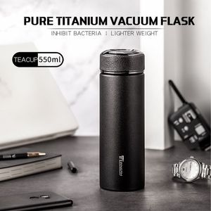 Pinkah Vacuum Insulated Water Bottle 550ml Double Wall Titanium Thermos Mug Outdoor Sports Travel Leak Proof Coffee Tea Cup 201204288c