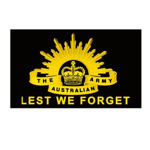 Lest We Forget Flag Australian Army 3x5 FT Double Stitching Banner 90x150cm Party Gift 100D Polyester Printed Hot selling!
