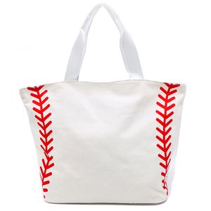 Składana torba na zakupy Drukowane przenośne torebki Baseball Totaryzacja Softball Koszykówka Futbolowa Siatkówka Płótno Torby 8 Styl HHB2241