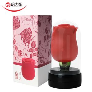 Rose Sucking Licking Kvinna Sex Toy Clitoris Nipplar Stimulator G Spot Vibrator Onani Sex Produkter för Kvinnor Med Box