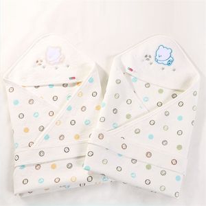 Baby Sleeping Bag Bed Summer Infant Envelope Swaddle Blanket Wrap Newborn Babies Cocoon 100% Cotton 80/90cm Sleepsack Swaddling 201111