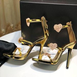 حار بيع جديد أزياء الأحذية الإناث مصمم عالية الكعب صندل الجلود المواد الكعب الأصلي ارتفاع 12.5 سم الحجم 35-42