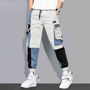 Men Cargo Pants Tooling Tie Feet Trousers Fashion Casual Fashion Joker Pants Cotton Rainbowtouches Mens Hip-Pop Pockets Overalls G220224