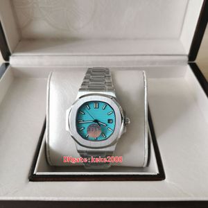 U1 공장 Topselling 최고 품질의 시계 남자 손목 시계 40mm 5711 5711/1A-018 316L 사파이어 스카이 블루 다이얼 자동 기계 망 발광 시계