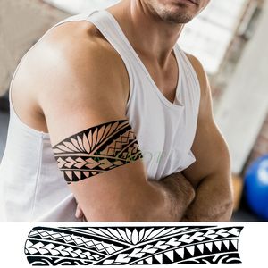 Impermeabile Autoadesivo Del Tatuaggio Temporaneo Totem Tribale Tatto Falso Personalità Flash Tatoo Vita Braccio Piede Tato per Ragazza Donna Uomo