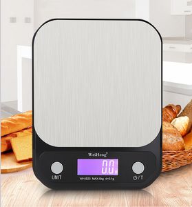 Escala de cozinha digital de aço inoxidável 5kg / 10kg dieta alimentar escala compacta balança de pesagem 0.1g para cozinhar ferramentas de medição de cozimento lj200910