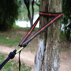 2pcs Super Strong Hammock Straps with Carabiners Buckles Camping Hiking Hamac Tree Hanging Belt Rope Swing Aerial Yoga Bind Rope Y264r