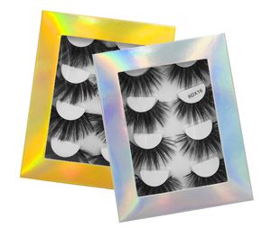 4 Пары 25 мм Faux Mink Ложные поддельные ресницы Толстые Crisscross Eye Readension Pack 6DX01