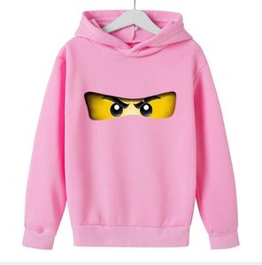 Boys' and Girls' Cotton Hoodies, Autumn and Winter Ninjago Sweatshirts, Long-sleeved Pullovers for Children Aged 5-14