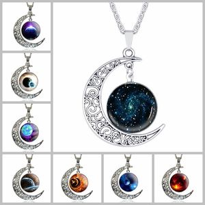 8 Design Collana Moonstone Owl Flower Tree of Life Glass Glass Chanms Moon and Star Tiplane a pendente per donne Gioielli Fashion