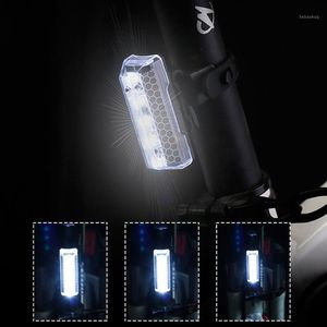 Cykelljus 5 LED-lampor Cykling Mountain Driving Bakre säkerhet VARNING USB Uppladdningsbar Nattljus ByCicle Lamp Vattentät bakljus