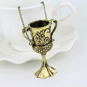 Pendant Necklaces Jewelry Charm Horcrux Transformation Helga Hufflepuff Cup Necklace Vintage Bronze Conversion Accessories1