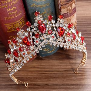 Kryształowa ślubna Rhinestone Korona Włosy Ornament Hairband Diadem Dziewczyny Quinceanera Party Tiaras Akcesoria ślubne J0121